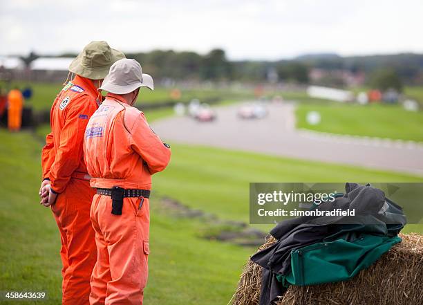 race marshals - goodwood racecourse stockfoto's en -beelden