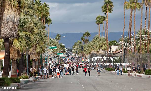 after the parade - downtown palm springs stock pictures, royalty-free photos & images