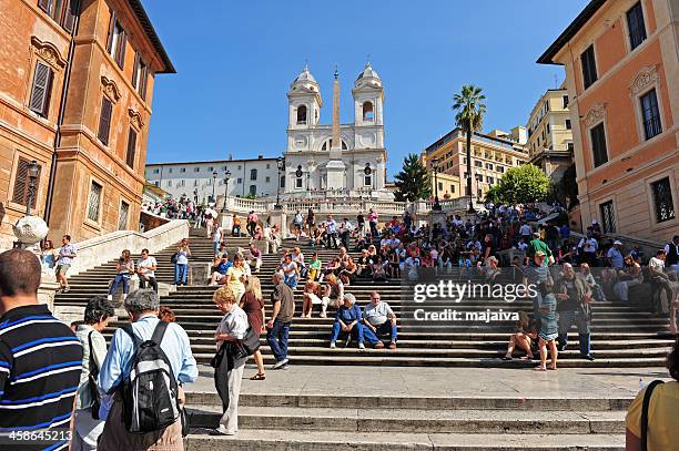 spanische treppe in rom - spanish steps stock-fotos und bilder