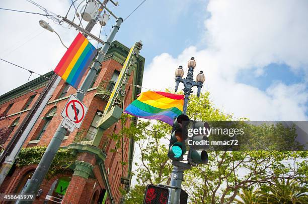 colorful street in san francisco - castro district stock pictures, royalty-free photos & images