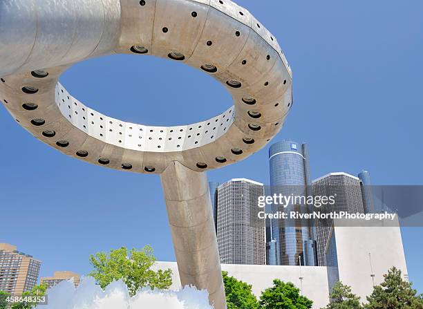 hart plaza, detroit - hart building stock pictures, royalty-free photos & images