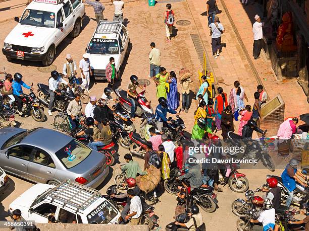 street junction - durbar square stock pictures, royalty-free photos & images