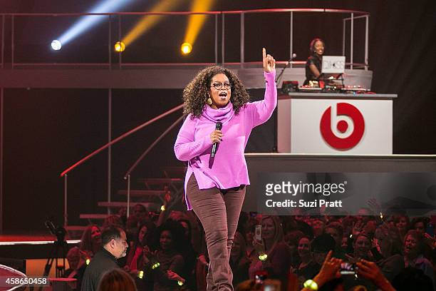 Oprah Winfrey and DJ Kiss on November 8, 2014 in Seattle, Washington.