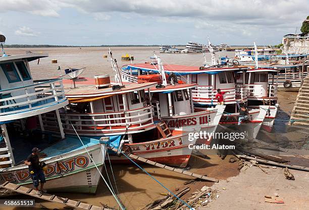 boats in parintins, amazonas - parintins stock pictures, royalty-free photos & images