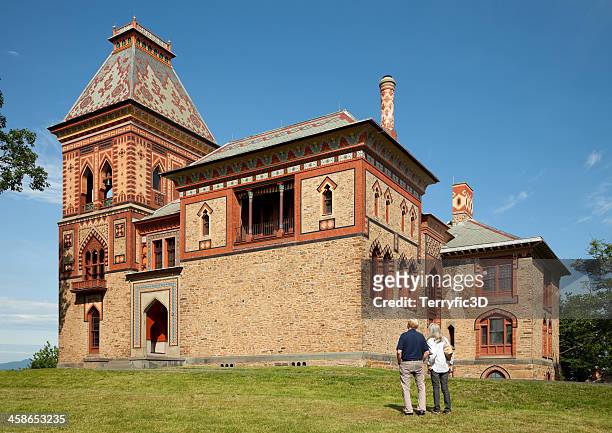 olana, persian-style home of frederic church in the catskills - terryfic3d stock pictures, royalty-free photos & images