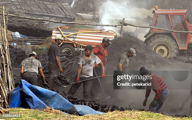 wood coal - gestapelde stenen stockfoto's en -beelden