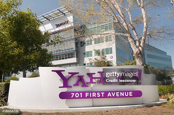 sign at yahoo headquarters - yahoo 個照片及圖片檔