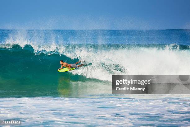 surfing hawaiian waves hawaii oahu island - waianae_hawaii stock pictures, royalty-free photos & images