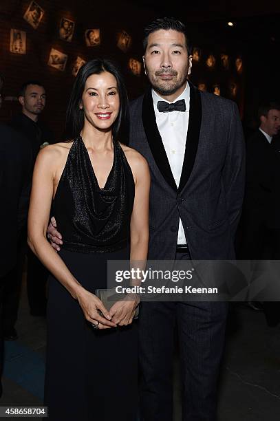 Personality Lisa Ling and Dr. Paul Song attend the 2014 Baby2Baby Gala, presented by Tiffany & Co. On November 8, 2014 in Culver City, California.