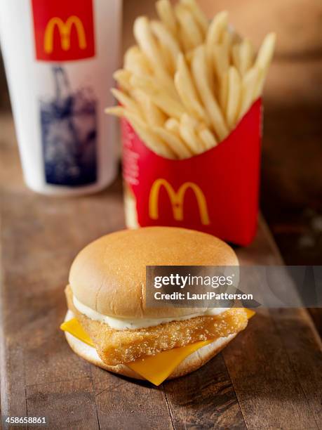 mcdonalds fillet of fish meal - food editorial stock pictures, royalty-free photos & images