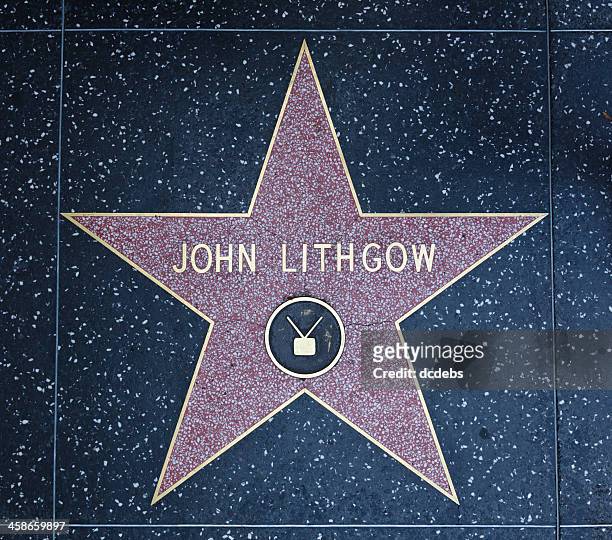 hollywood walk of fame star john lithgow - walk of fame stock pictures, royalty-free photos & images