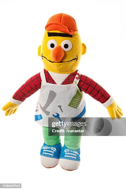 sesame street character bert - sesame street characters stock pictures, royalty-free photos & images