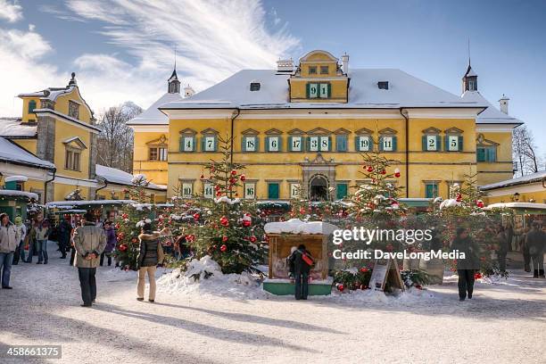 mercado de natal na europa - salzburger land - fotografias e filmes do acervo