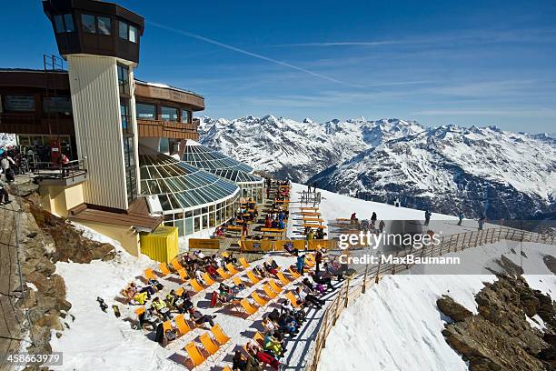 restaurant gaislachkogl sölden - solden stock-fotos und bilder