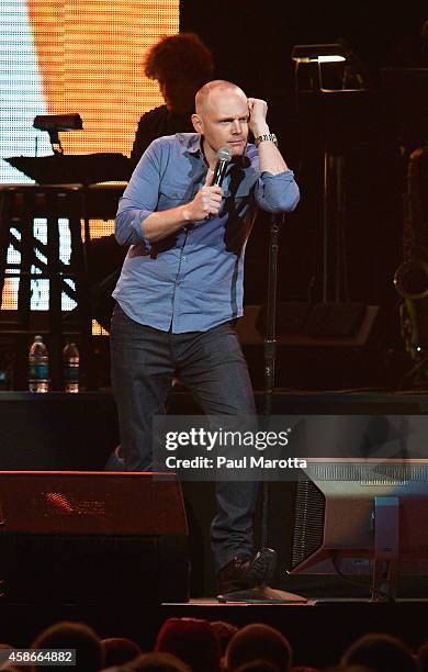 Bill Burr performs at the 2014 Comics Come Home Benefiting The Cam Neely Foundation For Cancer Care at TD Garden on November 8, 2014 in Boston,...