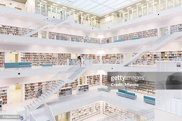 contemporary public library - openbare bibliotheek stockfoto's en -beelden