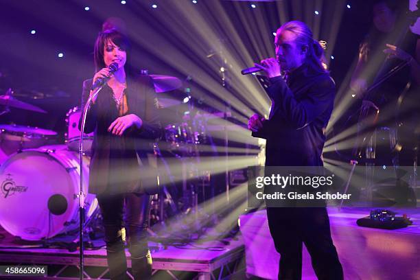 Singer Nena and her son Sakias Kerner during the 33. Deutscher Sportpresseball - German Sports Media Ball 2014 at Alte Oper on November 08, 2014 in...