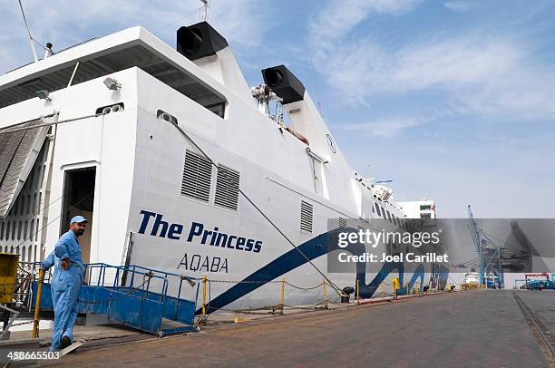 the aqaba to nuweiba ferry called the princess - nuweiba stock pictures, royalty-free photos & images