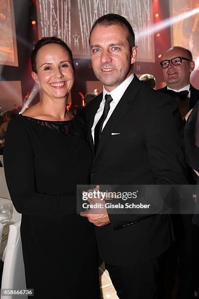 Hansi Flick and his wife Silke during the 33. Deutscher Sportpresseball - German Sports Media Ball 2014 at Alte Oper on November 08, 2014 in...