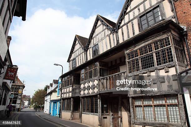 much wenlock high street - shropshire stock pictures, royalty-free photos & images