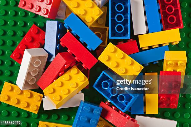 lego building blocks bricks - lego stockfoto's en -beelden