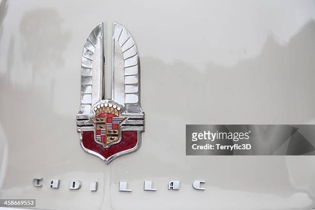 antique cadillac front hood - terryfic3d stock pictures, royalty-free photos & images