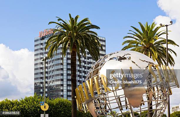 universal studios globe - universal city location stock pictures, royalty-free photos & images