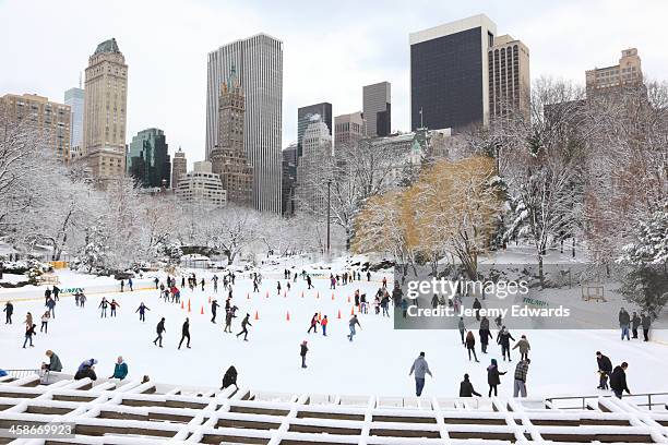 wollman rink, central park, new york - central park bildbanksfoton och bilder