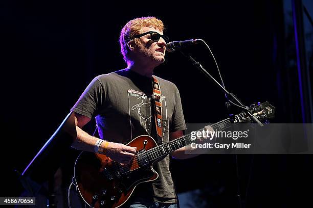 Newman of The New Pornographers performs in concert during day 2 of FunFunFun Fest at Auditorium Shores on November 8, 2014 in Austin, Texas.