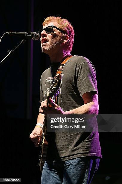 Newman of The New Pornographers performs in concert during day 2 of FunFunFun Fest at Auditorium Shores on November 8, 2014 in Austin, Texas.