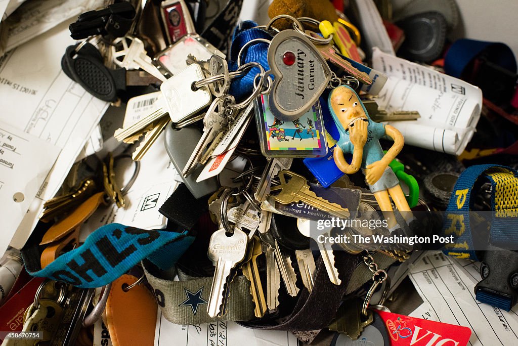 HYATTSVILLE, MD - NOVEMBER 5: A pile of keys is pictured at the