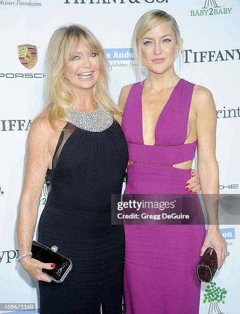 Goldie Hawn and Kate Hudson arrive at the 2014 Baby2Baby Gala presented by Tiffany & Co. Honoring Kate Hudson at The Book Bindery on November 8, 2014...