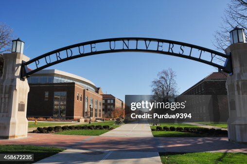 Purdue High Rise Purdue University Campus Entrance Arch In West Lafayette Indiana High ...