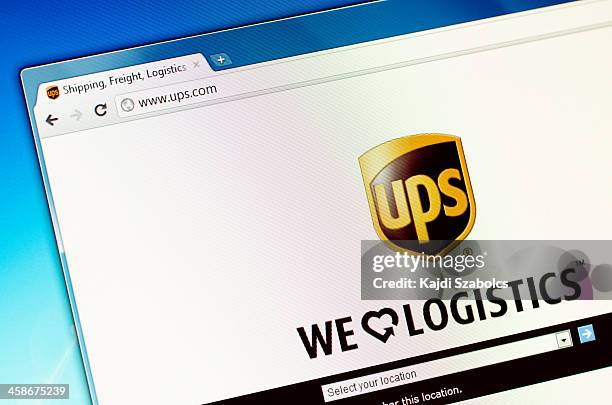 the fedex website - united parcel service stock pictures, royalty-free photos & images