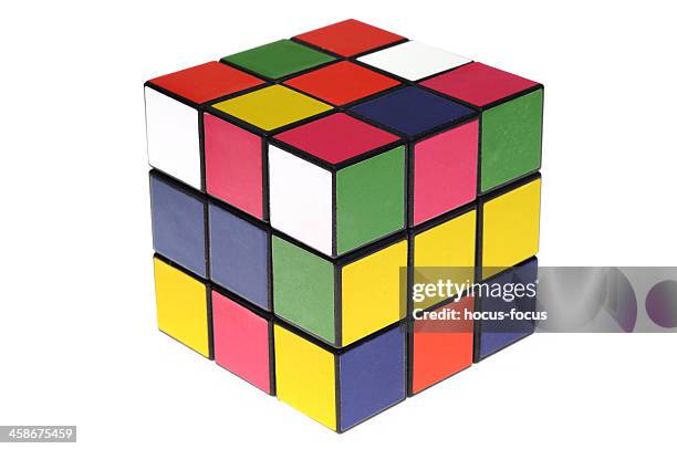 rubik's cube - zauberwürfel stock-fotos und bilder
