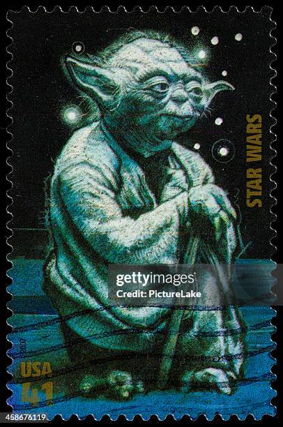 usa star wars yoda postage stamp - yida stock pictures, royalty-free photos & images