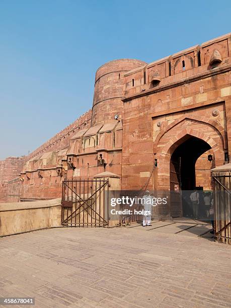 forte de agra, índia - agra - fotografias e filmes do acervo