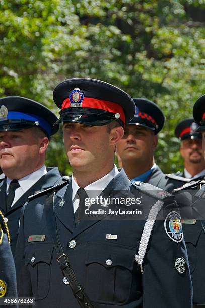 Toronto Policemen At Nypd Memorial Ceremony September 09 2011 Nyc High-Res Stock Photo