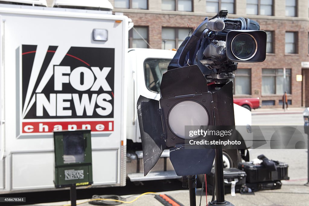 Fox News Truck and Camera on Location