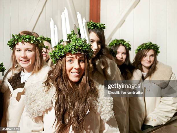 saint lucy's day - lucia bildbanksfoton och bilder