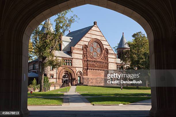 alexander hall through arch - princeton stock pictures, royalty-free photos & images
