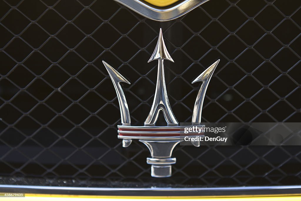 Close Up Hood Ornament Maserati Automobile