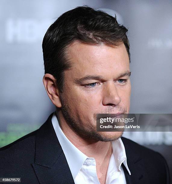 Actor Matt Damon attends the "Project Greenlight" event at Boulevard3 on November 7, 2014 in Hollywood, California.