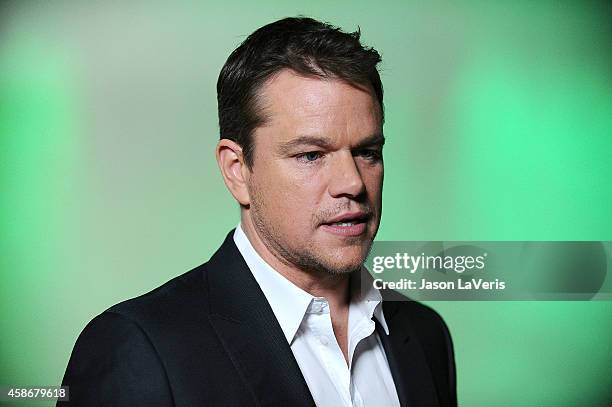 Actor Matt Damon attends the "Project Greenlight" event at Boulevard3 on November 7, 2014 in Hollywood, California.