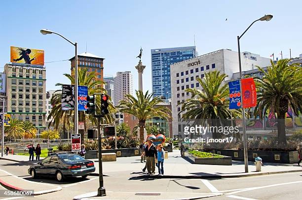 union square shopping - union square san francisco stock pictures, royalty-free photos & images