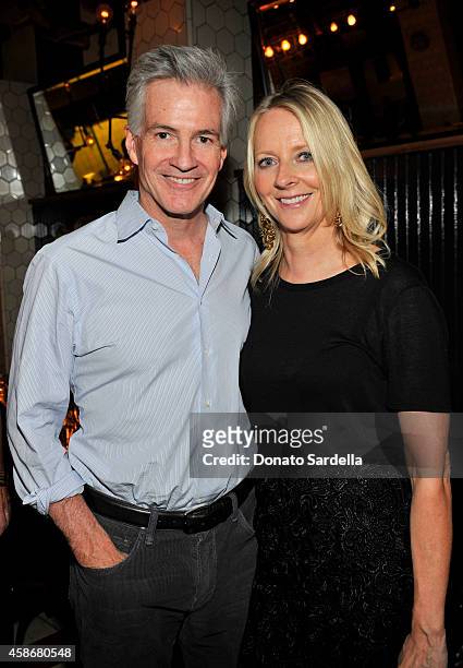 Jeff Nuechterlein and editor in Chief of Allure Magazine Linda Wells attend Chris McMillan Celebrates His Birthday And Recent Nuptials Hosted By...