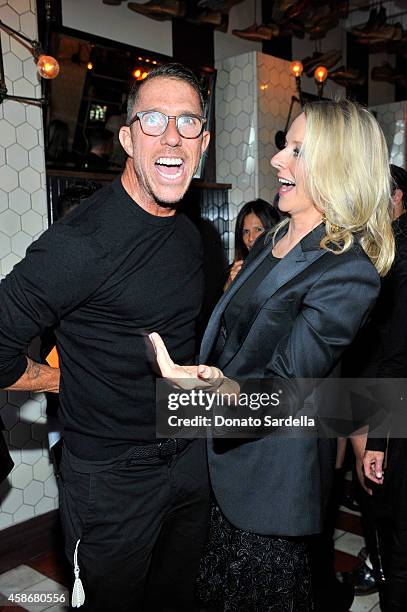 Hairstylist Chris McMillan and editor in Chief of Allure Magazine Linda Wells attend Chris McMillan Celebrates His Birthday And Recent Nuptials...