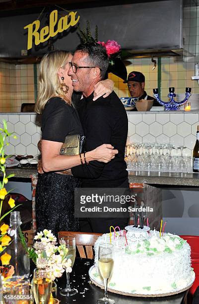 Editor in Chief of Allure Magazine Linda Wells and hairstylist Chris McMillan attend Chris McMillan Celebrates His Birthday And Recent Nuptials...