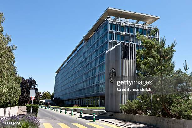 who world health organization headquarters in geneva, switzerland - world health organization stock pictures, royalty-free photos & images