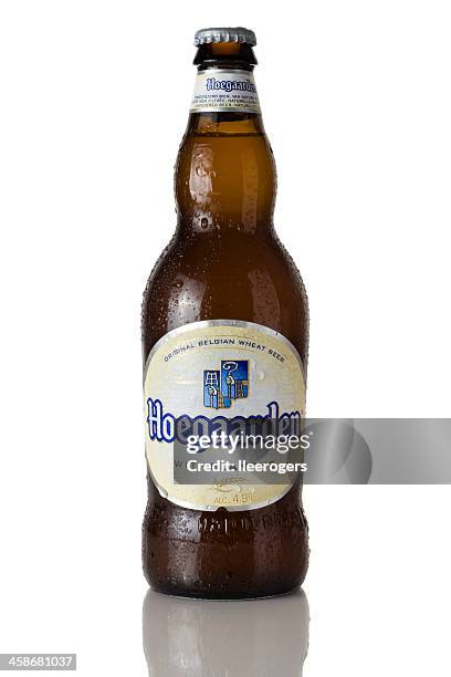 hoegaarden belgian wheat beer - wheat beer stock pictures, royalty-free photos & images